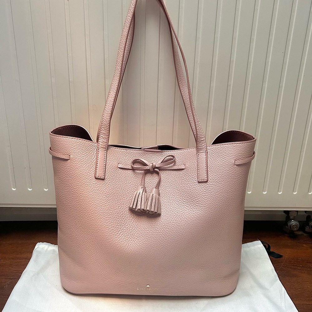 Kate Spade Pink Leather Tote Bag
